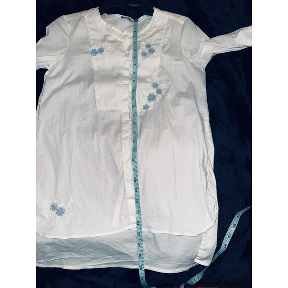 ERMANNO SCERVINO JUNIOR EMBROIDERED BLOUSE MADE IN ITALY 14 - Picture 3 of 7